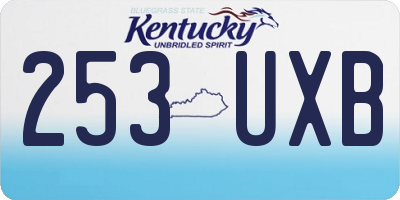 KY license plate 253UXB