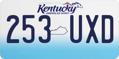 KY license plate 253UXD