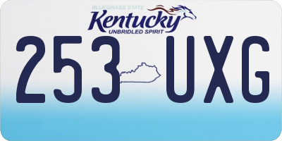 KY license plate 253UXG