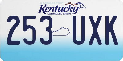 KY license plate 253UXK