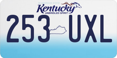KY license plate 253UXL