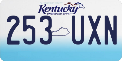 KY license plate 253UXN