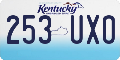 KY license plate 253UXO