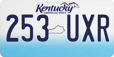 KY license plate 253UXR