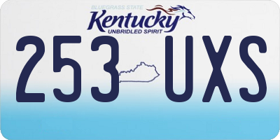 KY license plate 253UXS
