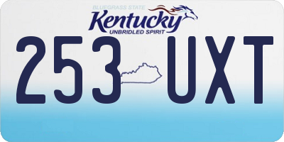 KY license plate 253UXT