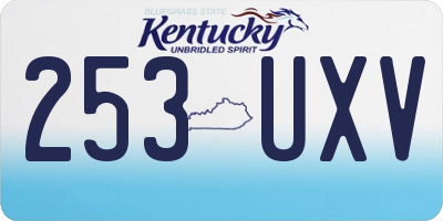KY license plate 253UXV