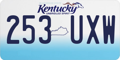 KY license plate 253UXW