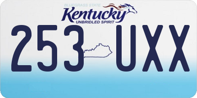 KY license plate 253UXX