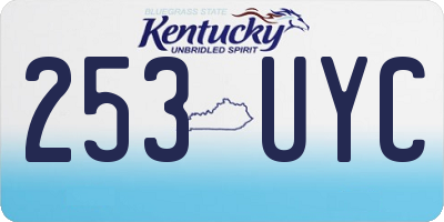 KY license plate 253UYC