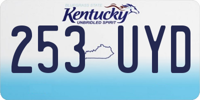 KY license plate 253UYD