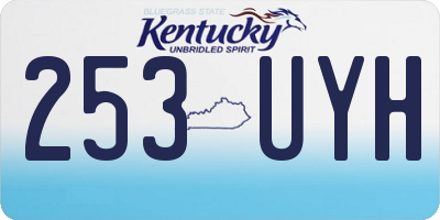 KY license plate 253UYH