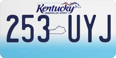 KY license plate 253UYJ