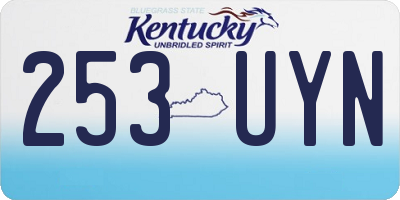 KY license plate 253UYN