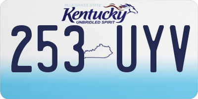 KY license plate 253UYV