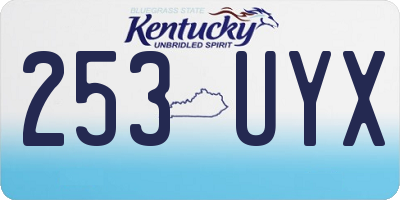 KY license plate 253UYX