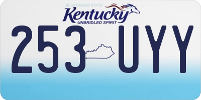 KY license plate 253UYY