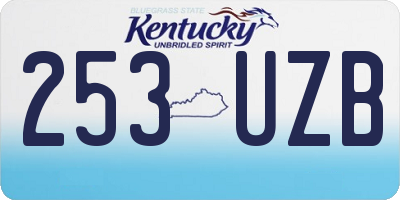 KY license plate 253UZB