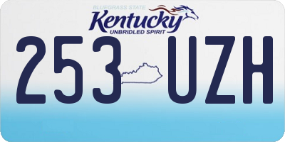 KY license plate 253UZH