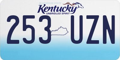 KY license plate 253UZN