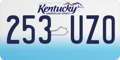 KY license plate 253UZO
