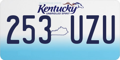 KY license plate 253UZU