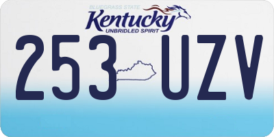 KY license plate 253UZV
