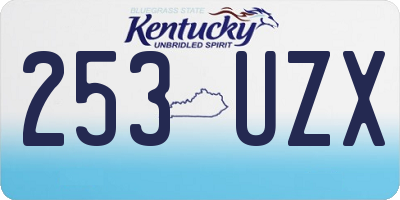 KY license plate 253UZX