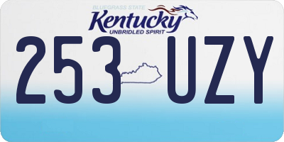 KY license plate 253UZY