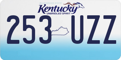 KY license plate 253UZZ