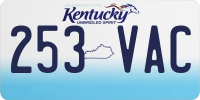 KY license plate 253VAC