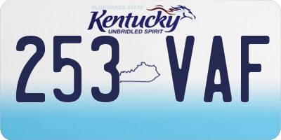 KY license plate 253VAF