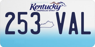 KY license plate 253VAL