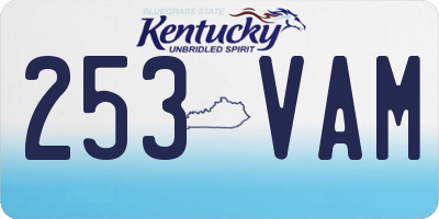 KY license plate 253VAM