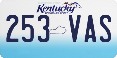 KY license plate 253VAS
