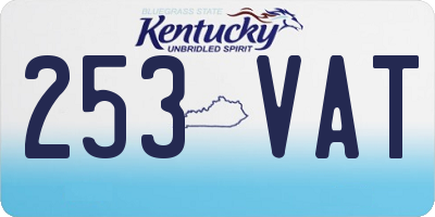 KY license plate 253VAT