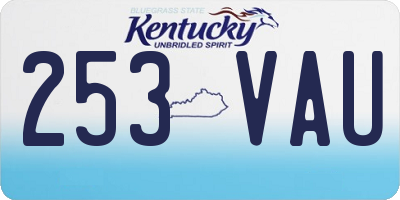 KY license plate 253VAU