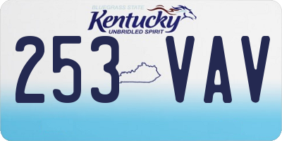 KY license plate 253VAV