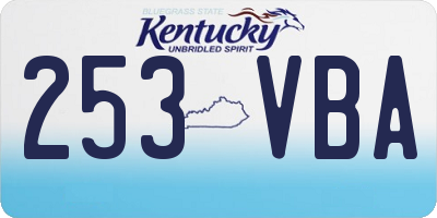 KY license plate 253VBA