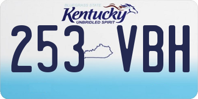 KY license plate 253VBH