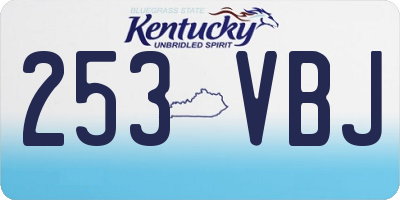 KY license plate 253VBJ