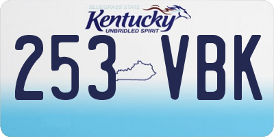 KY license plate 253VBK