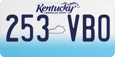 KY license plate 253VBO