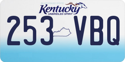 KY license plate 253VBQ