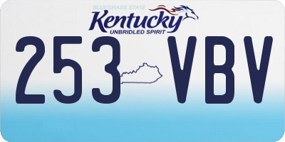 KY license plate 253VBV