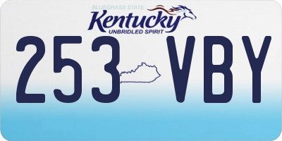 KY license plate 253VBY