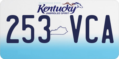 KY license plate 253VCA