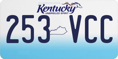 KY license plate 253VCC