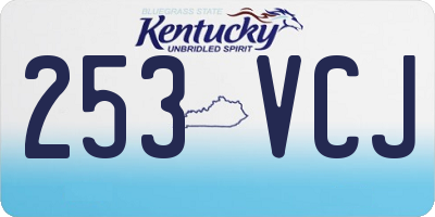 KY license plate 253VCJ