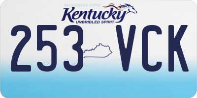 KY license plate 253VCK